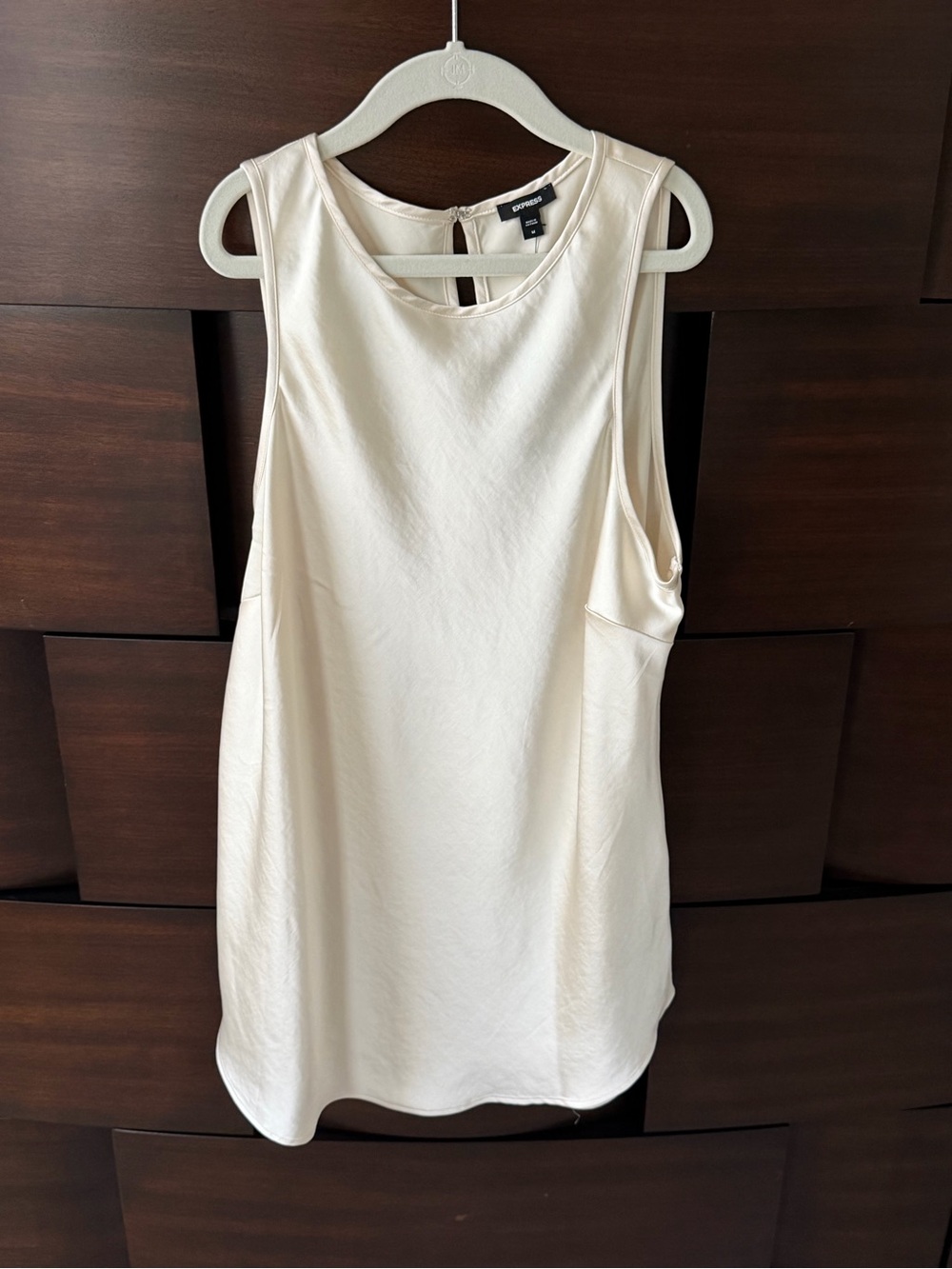NWT Express Satin High Neck Tank | Cream | Size M